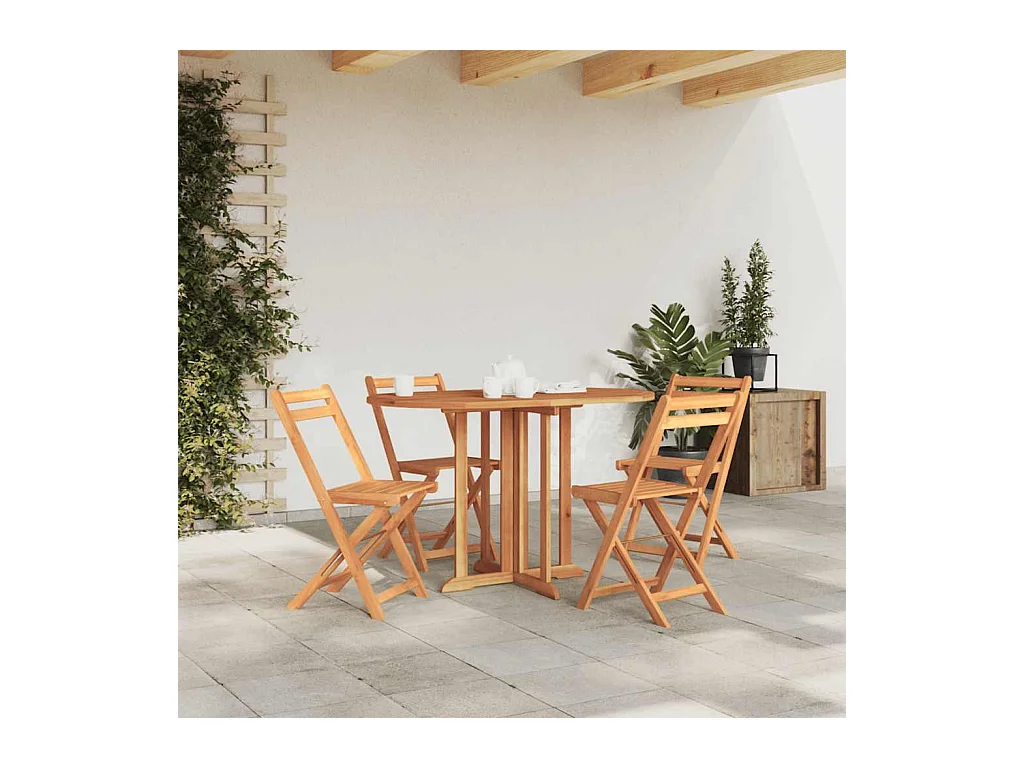 Table pliable de jardin papillon 120x70x75 cm Bois teck solide
