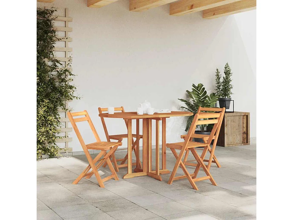 Tavolo Pieghevole a Farfalla 120x70x75 cm in Massello di Teak