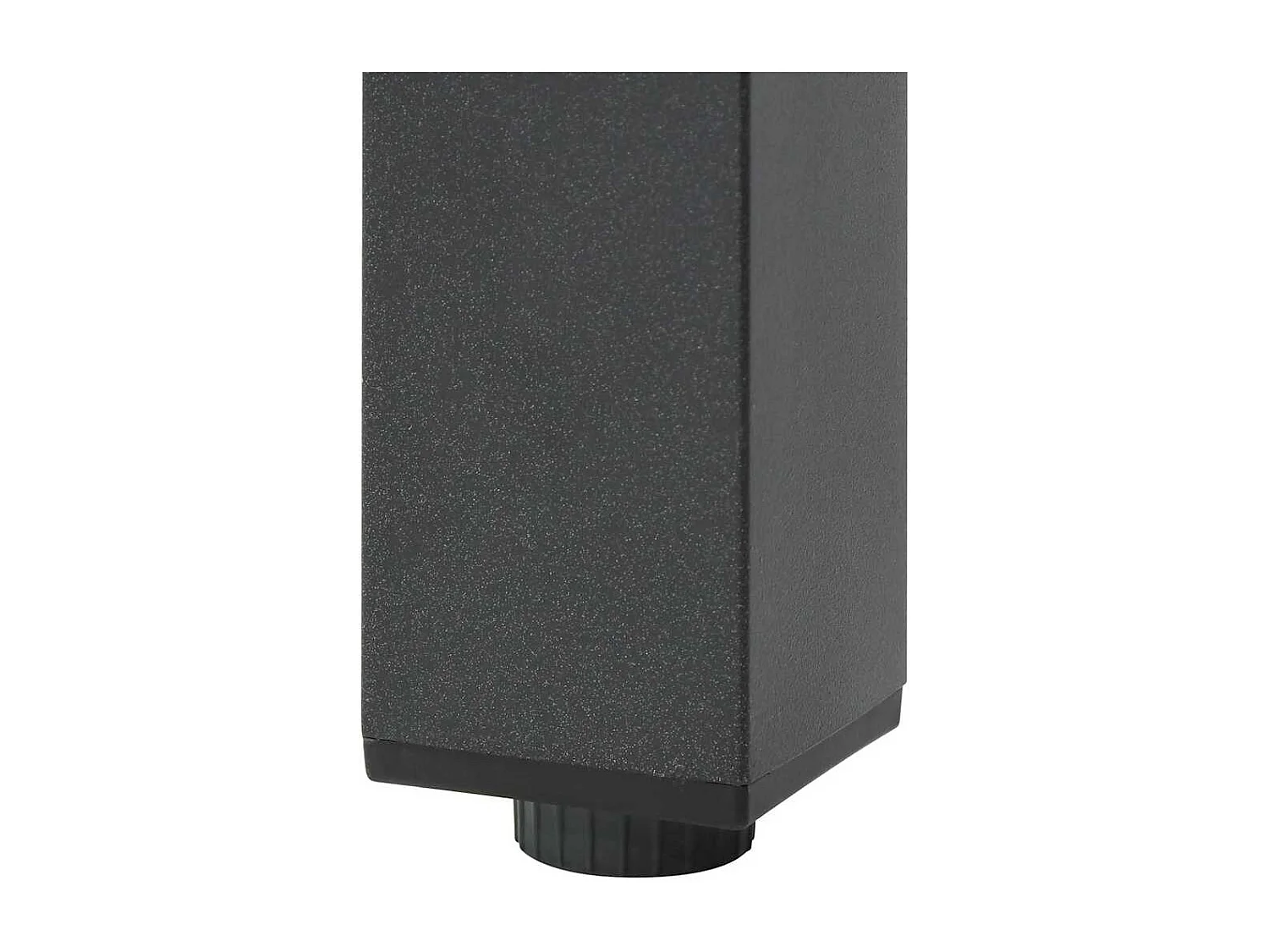 Gartentisch Schwarz 190x90x74 cm Aluminium und Glas