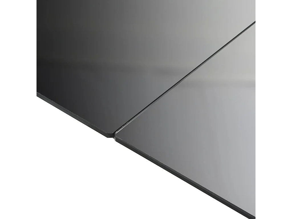 Gartentisch Schwarz 190x90x74 cm Aluminium und Glas