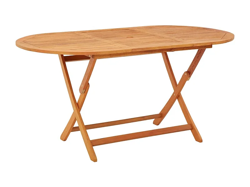 Table pliable de jardin 160x85x75 cm Bois d'eucalyptus massif