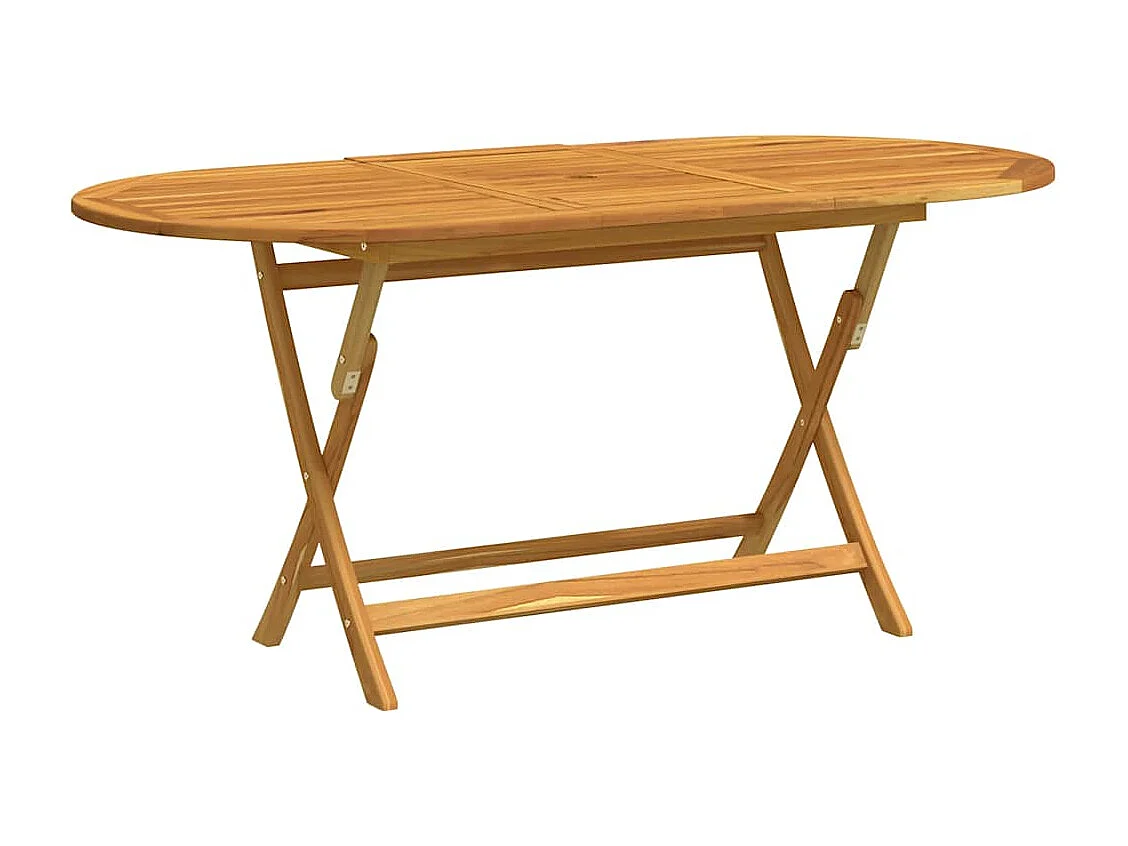 Table pliable de jardin 160x85x75 cm Bois d'eucalyptus massif