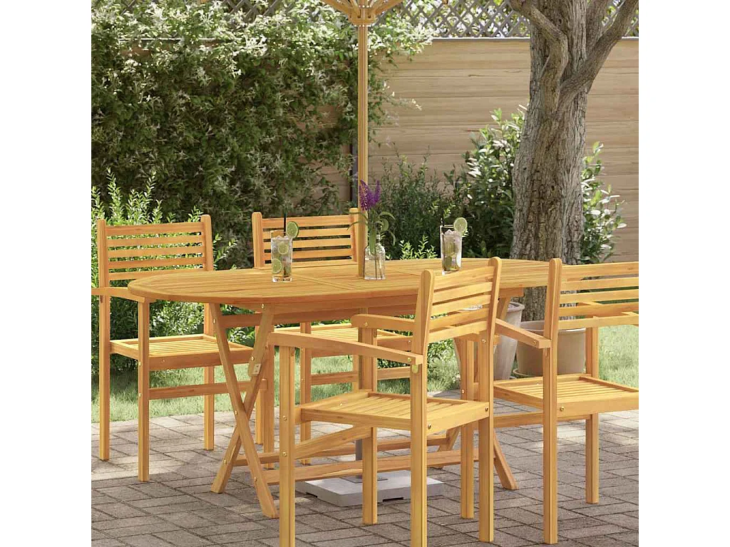 Table pliable de jardin 160x85x75 cm Bois d'eucalyptus massif