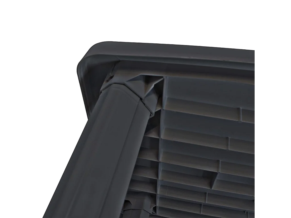 Tavolo da Giardino Antracite 101x68x72 cm in Plastica