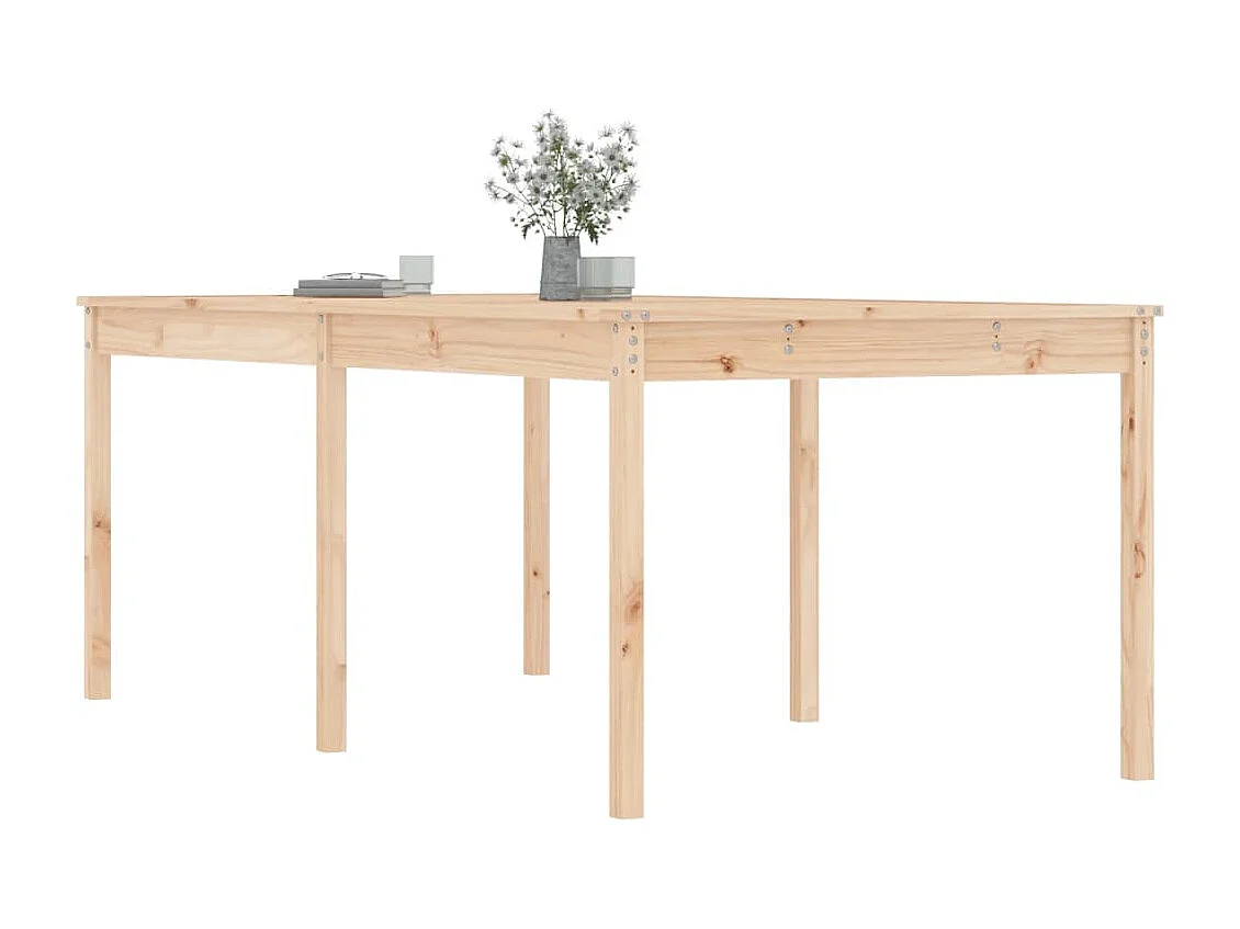 Tavolo da Giardino 203,5x100x76 cm in Legno Massello di Pino