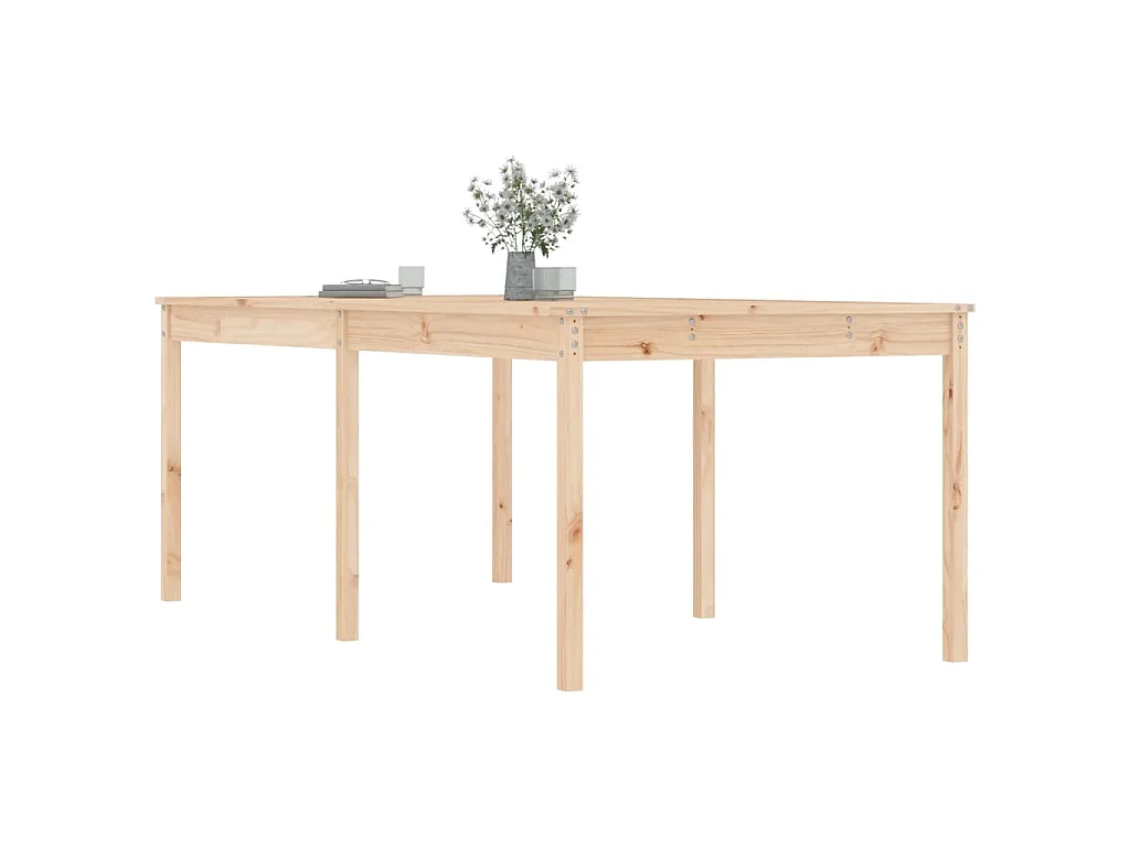 Mesa de jardim 203,5x100x76 cm madeira de pinho maciça