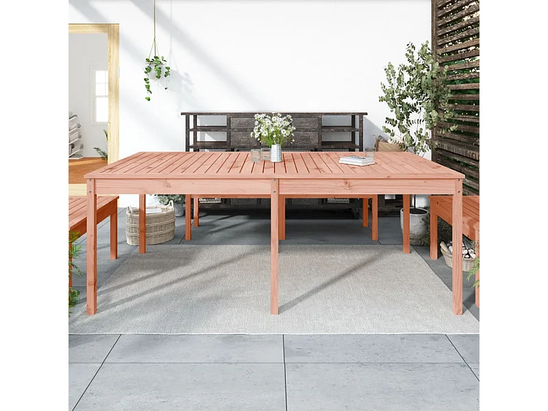 Mesa de jardim 203,5x100x76 cm madeira de douglas maciça