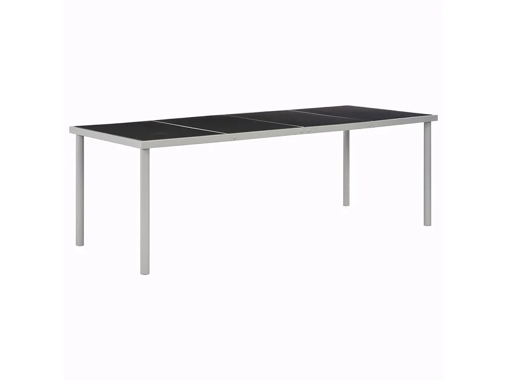 Tuintafel 220x90x74,5 cm staal zwart