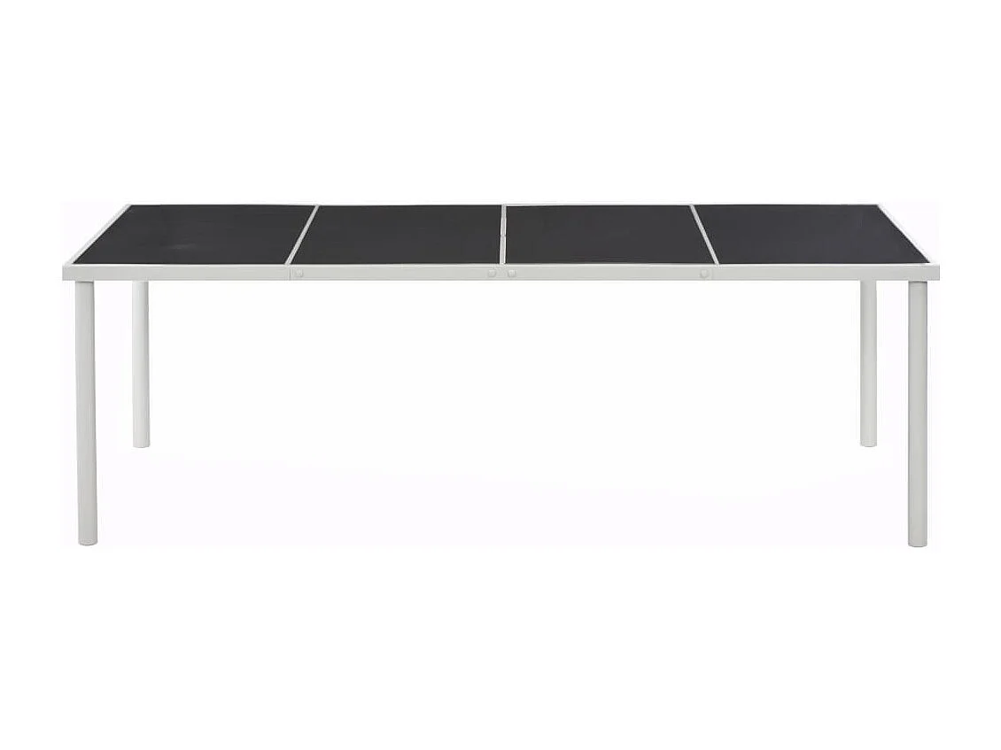 Mesa de jardim 220x90x74,5 cm preto