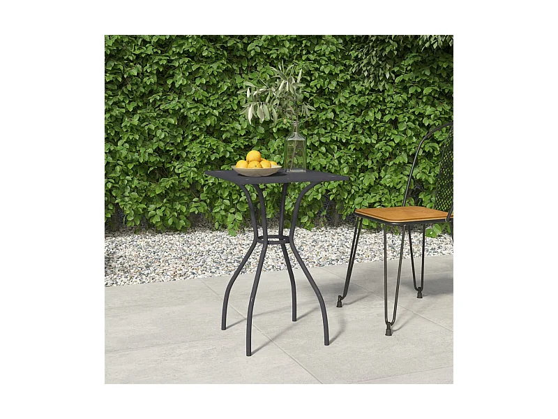 Gartentisch Anthrazit 50x50x72 cm Stahlgitter