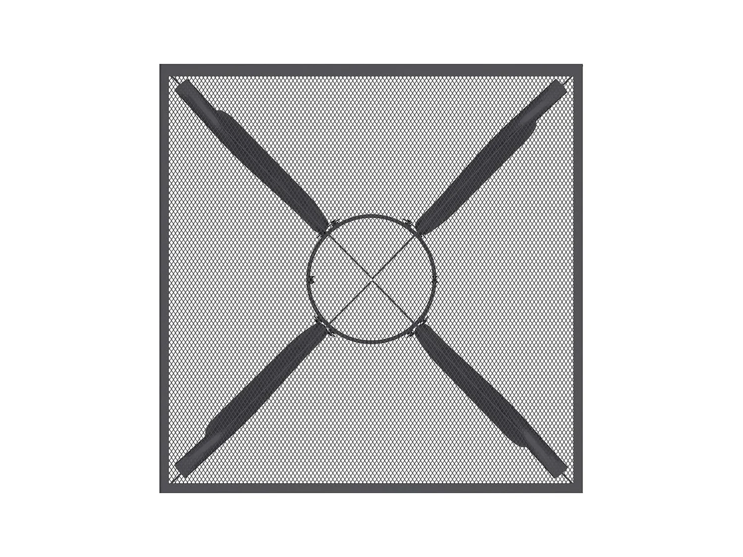 Tuintafel 50x50x72 cm staalgaas antracietkleurig