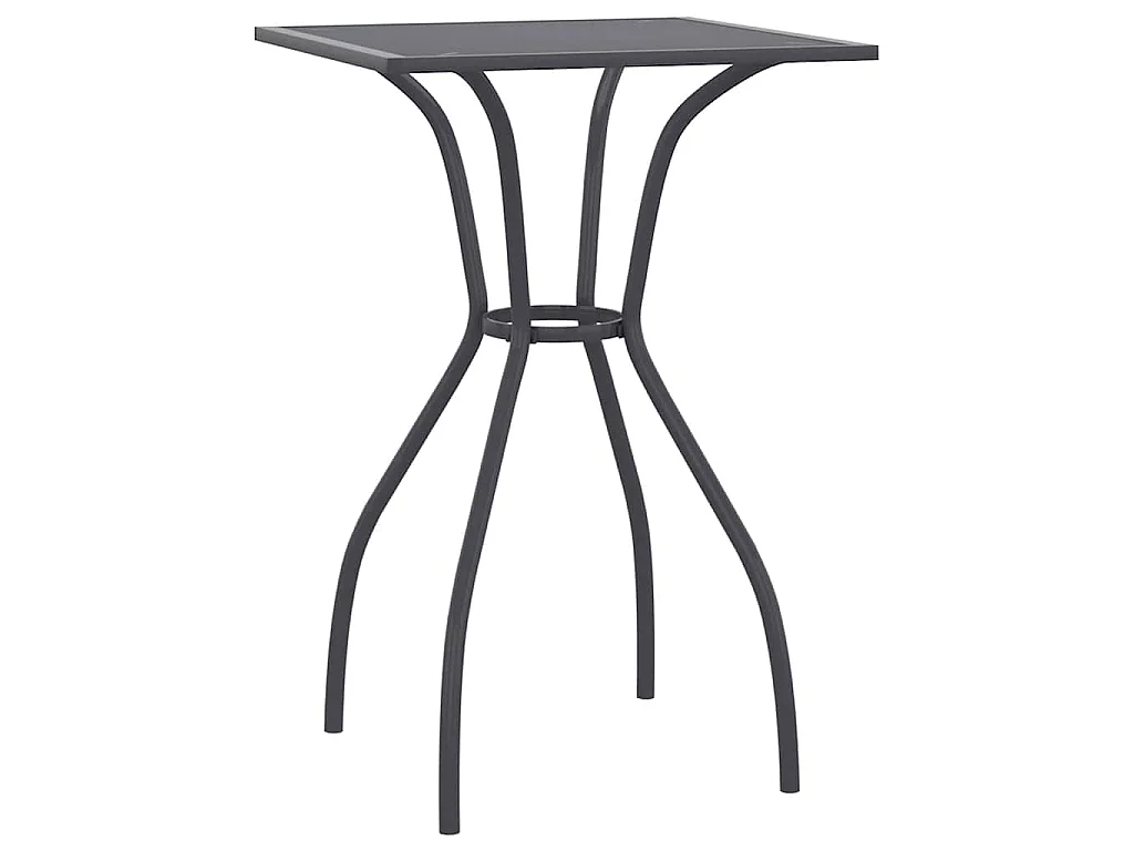 Mesa de jardín de malla de acero gris antracita 50x50x72 cm