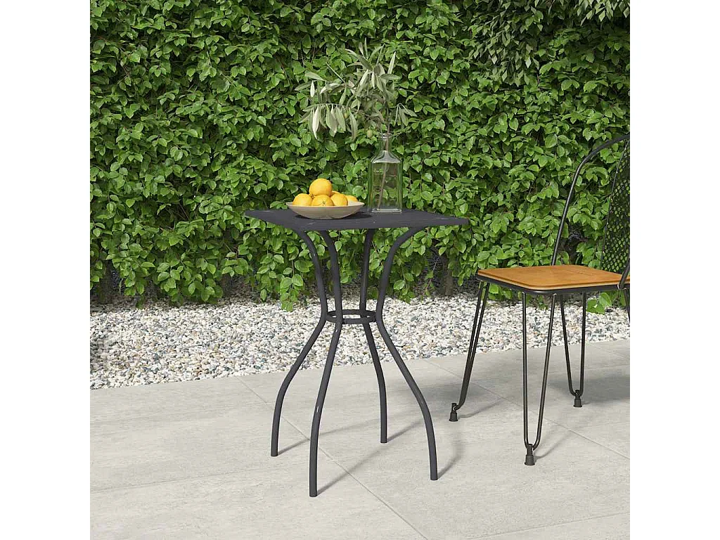 Mesa de jardín de malla de acero gris antracita 50x50x72 cm