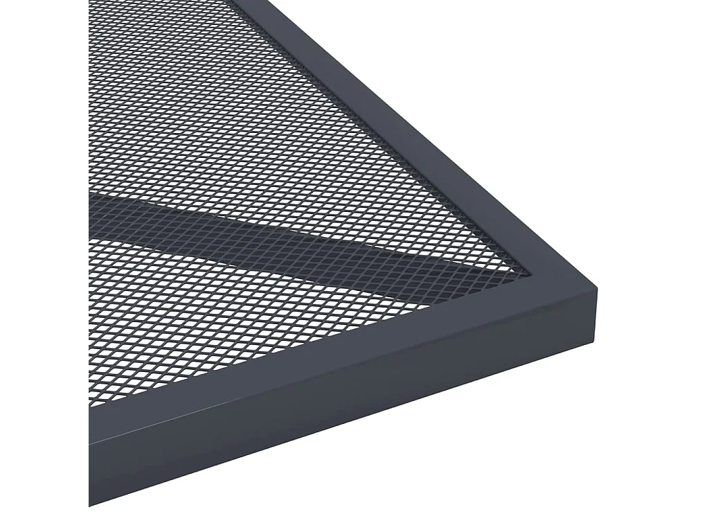 Mesa de jardín de malla de acero gris antracita 50x50x72 cm