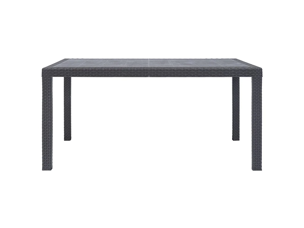 Table de jardin Marron 150x90x72 cm Plastique Aspect de rotin