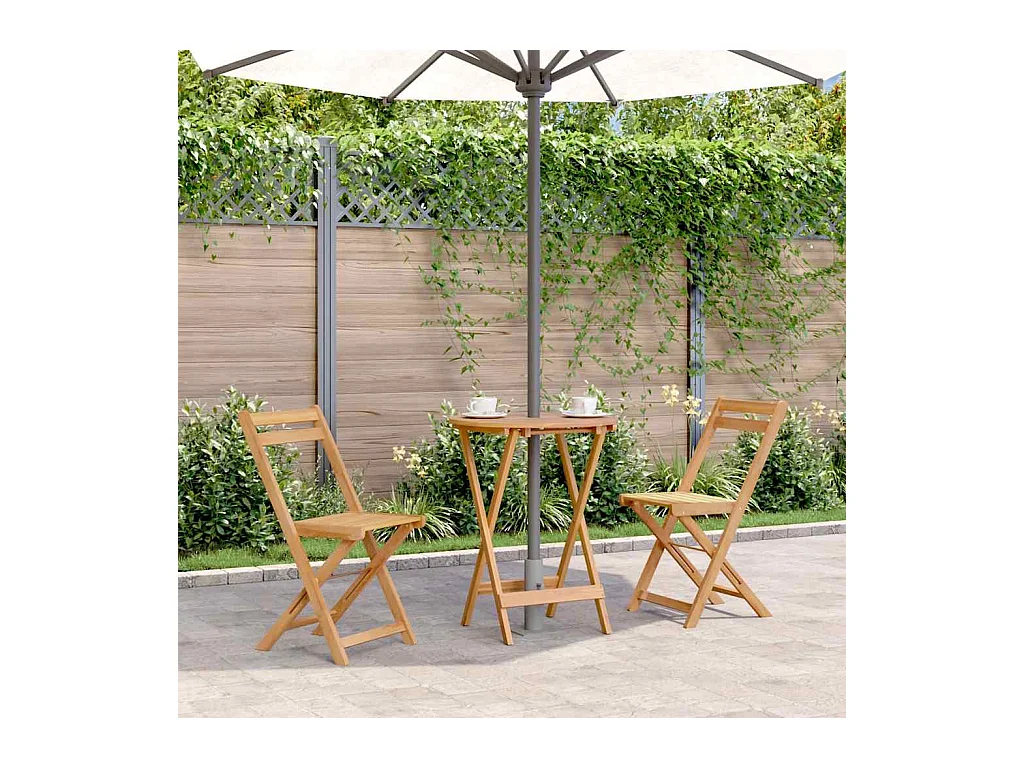 Tavolo da Giardino Pieghevole 60x75 cm in Massello d'Acacia