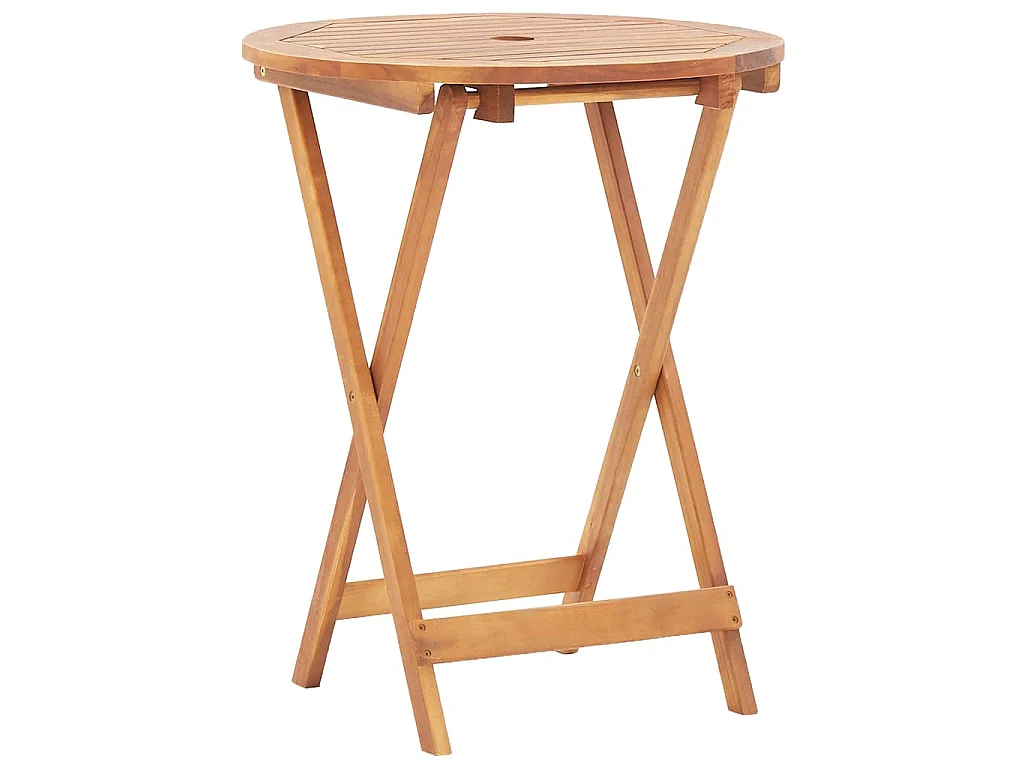 Table pliable de jardin 60x75 cm bois d'acacia massif