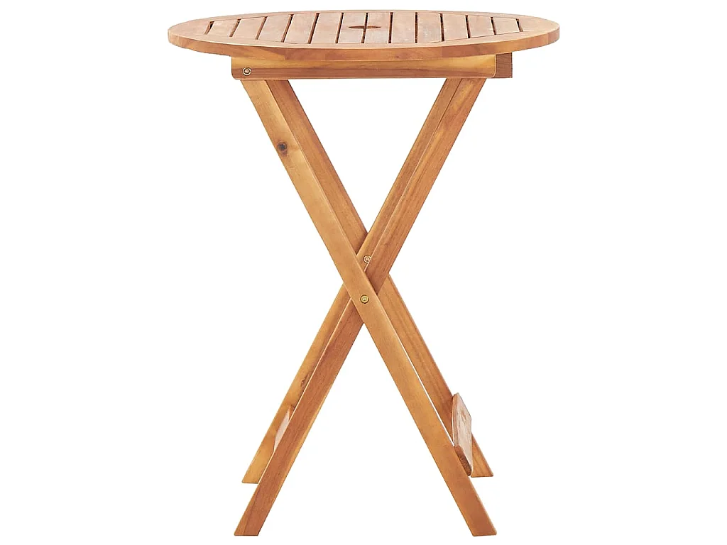 Table pliable de jardin 60x75 cm bois d'acacia massif