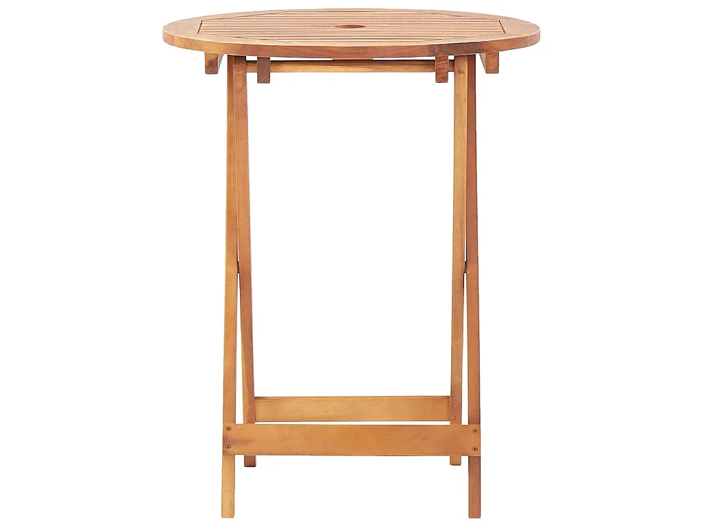 Table pliable de jardin 60x75 cm bois d'acacia massif