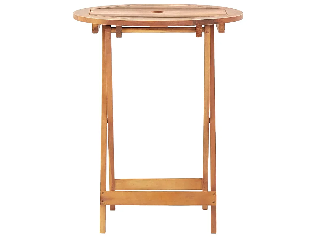 Table pliable de jardin 60x75 cm bois d'acacia massif