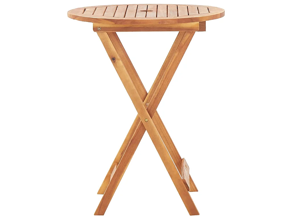 Table pliable de jardin 60x75 cm bois d'acacia massif