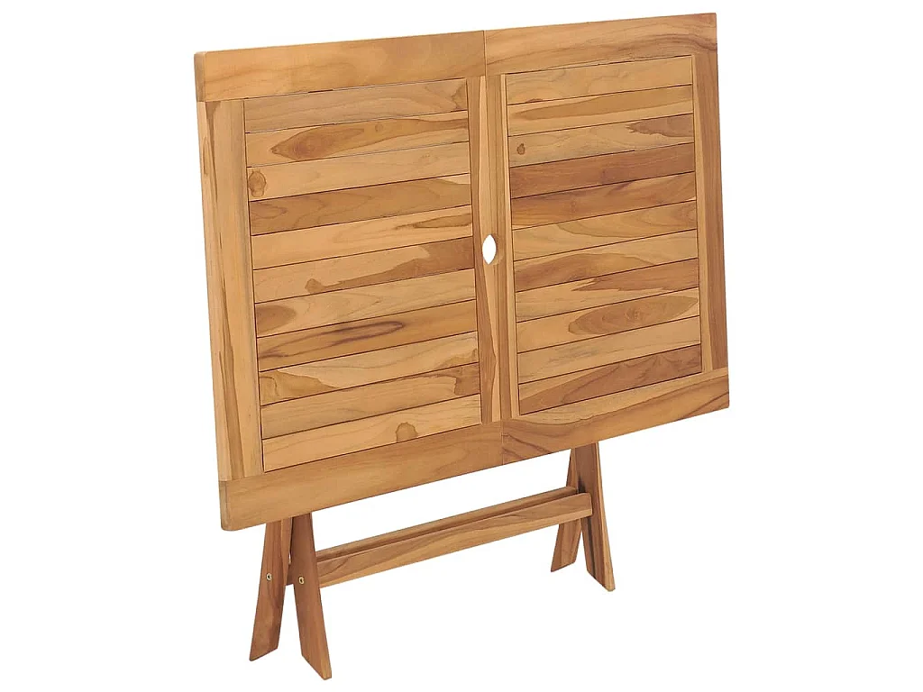 Mesa plegable de jardín madera maciza de teca 120x70x75 cm