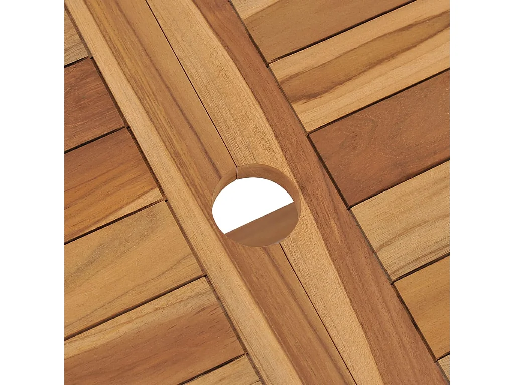 Mesa plegable de jardín madera maciza de teca 120x70x75 cm