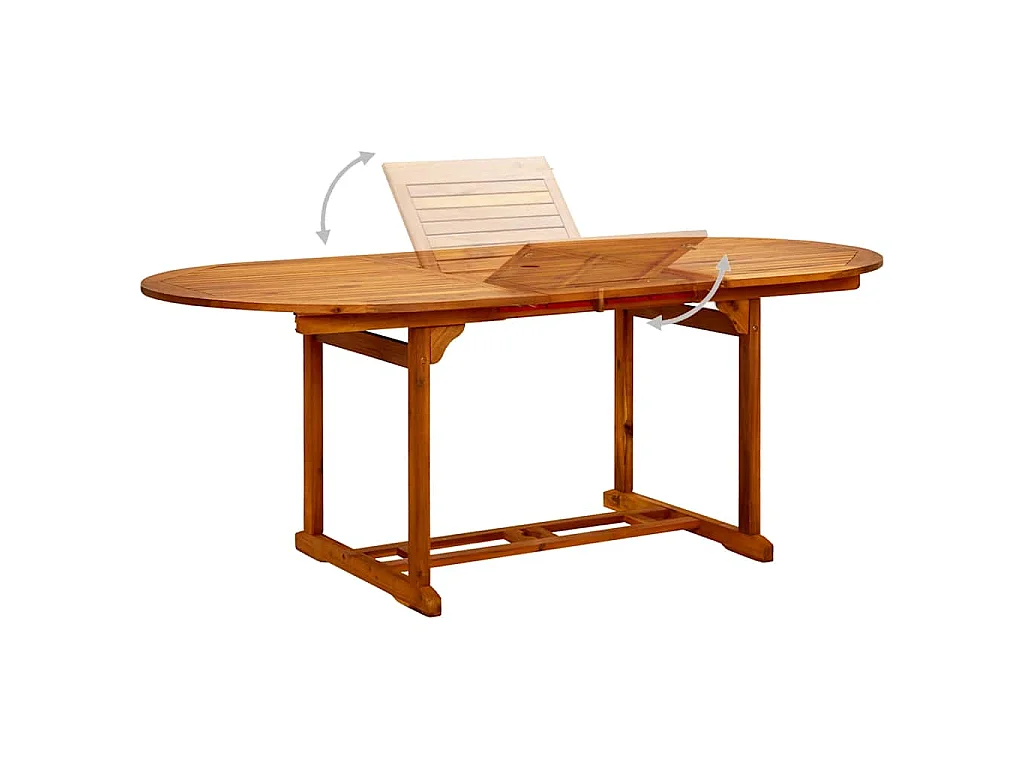 Table de jardin (150-200)x100x75 cm Bois d'acacia massif