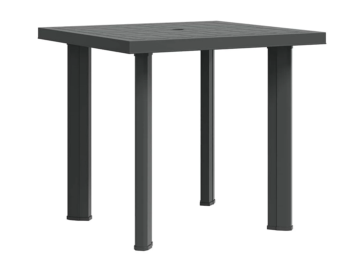 Table de jardin Anthracite 80x75x72 cm Plastique