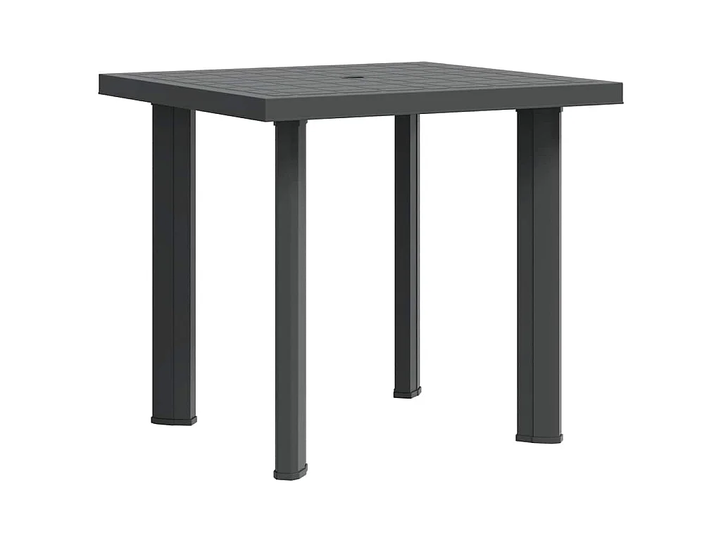 Tavolo da Giardino Antracite 80x75x72 cm in Plastica