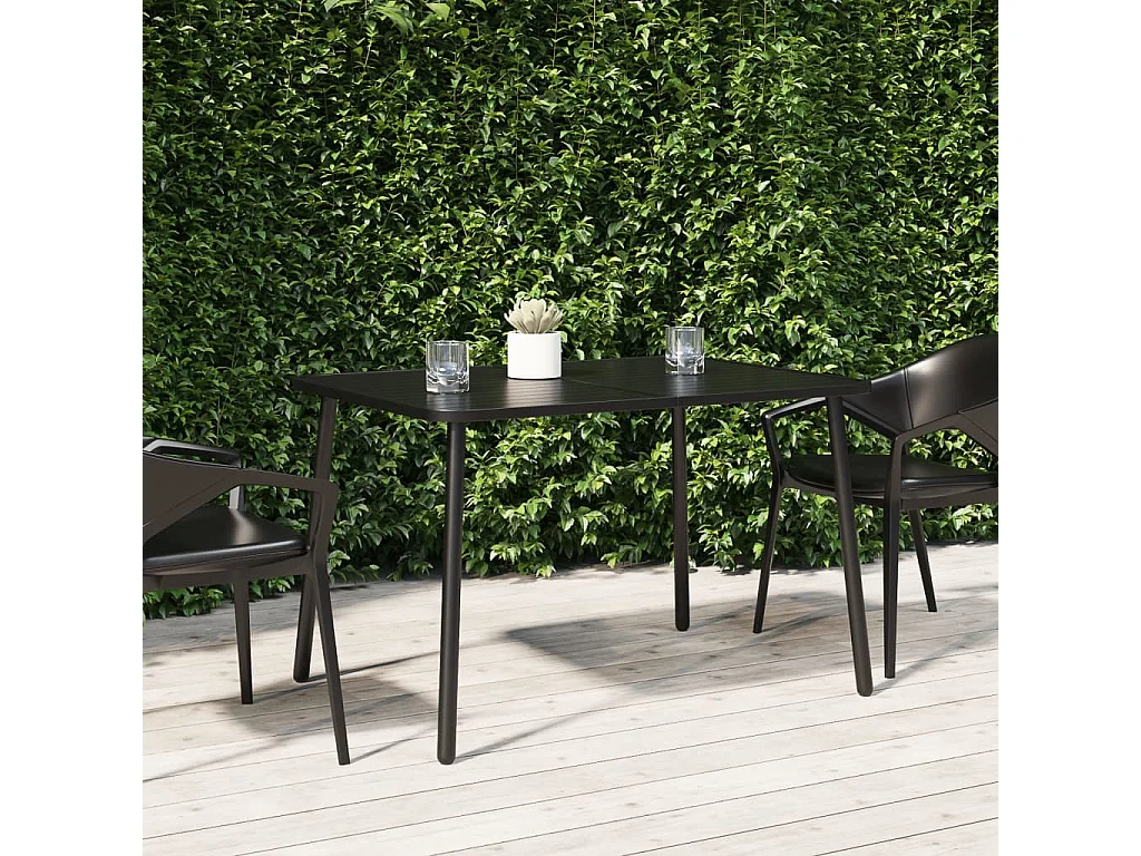 Tuintafel 110x80x71 cm staal antracietkleurig