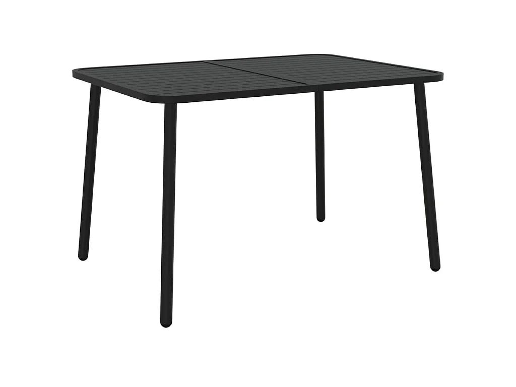 Tavolo da Giardino Antracite 110x80x71 cm Acciaio