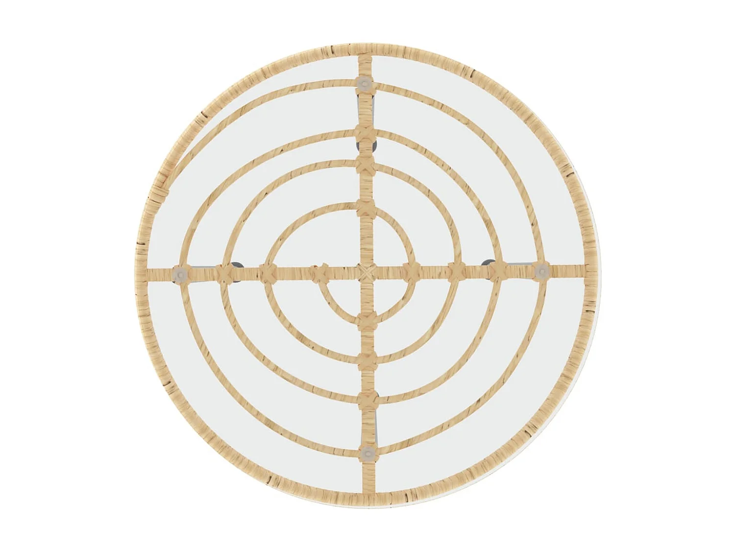 Eettafel Ø55 cm gehard glas en staal