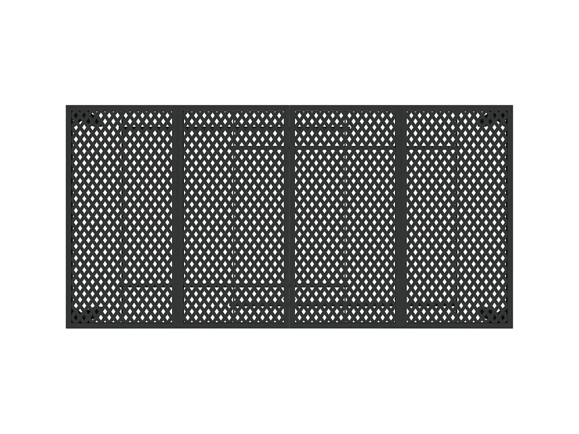 Mesa de jardim 200x100x72 cm aço antracite