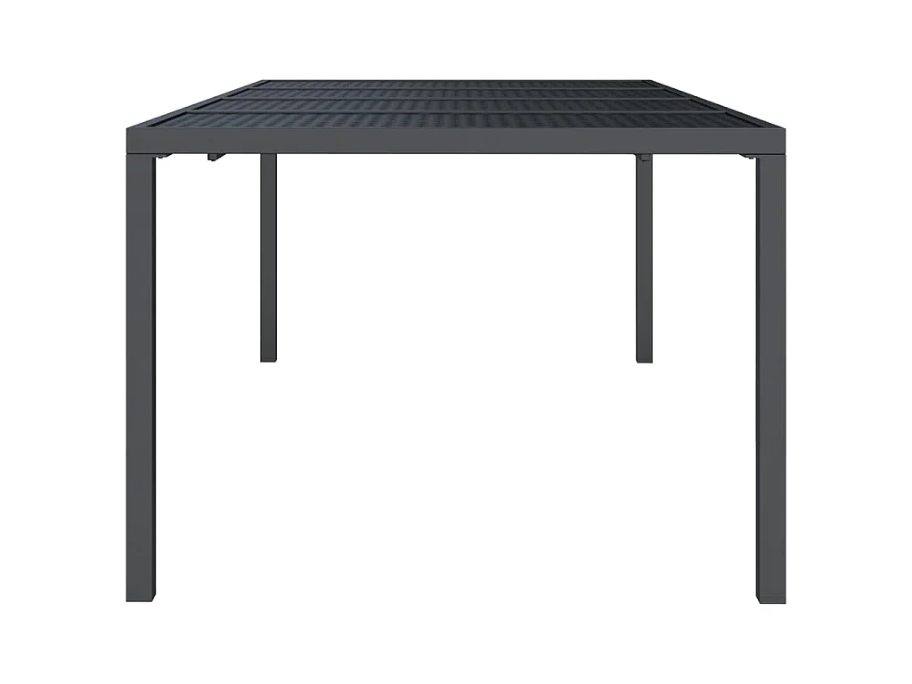 Mesa de jardín de acero gris antracita 200x100x72 cm