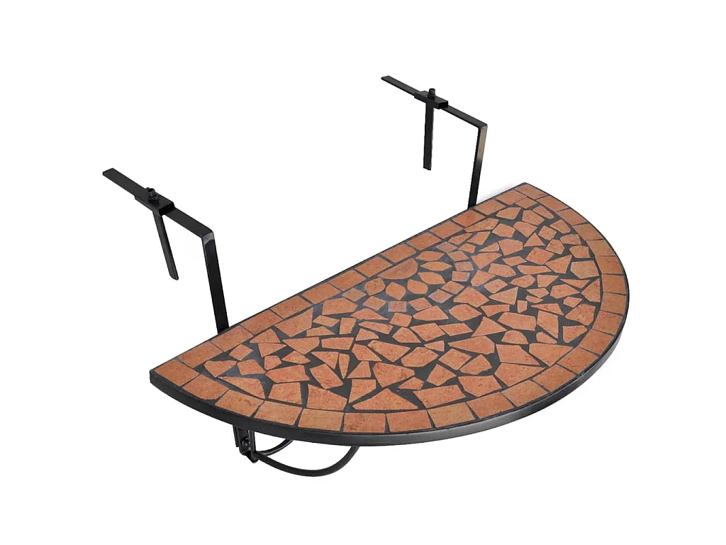 Table suspendue de balcon Terre cuite Mosaïque