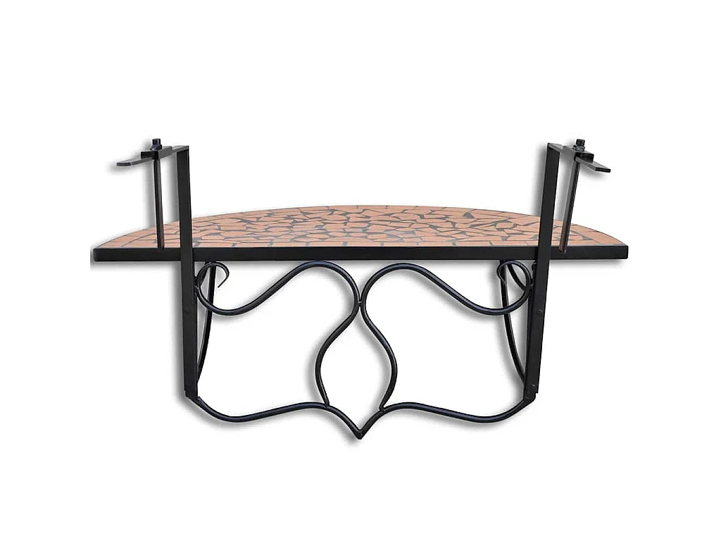 Table suspendue de balcon Terre cuite Mosaïque