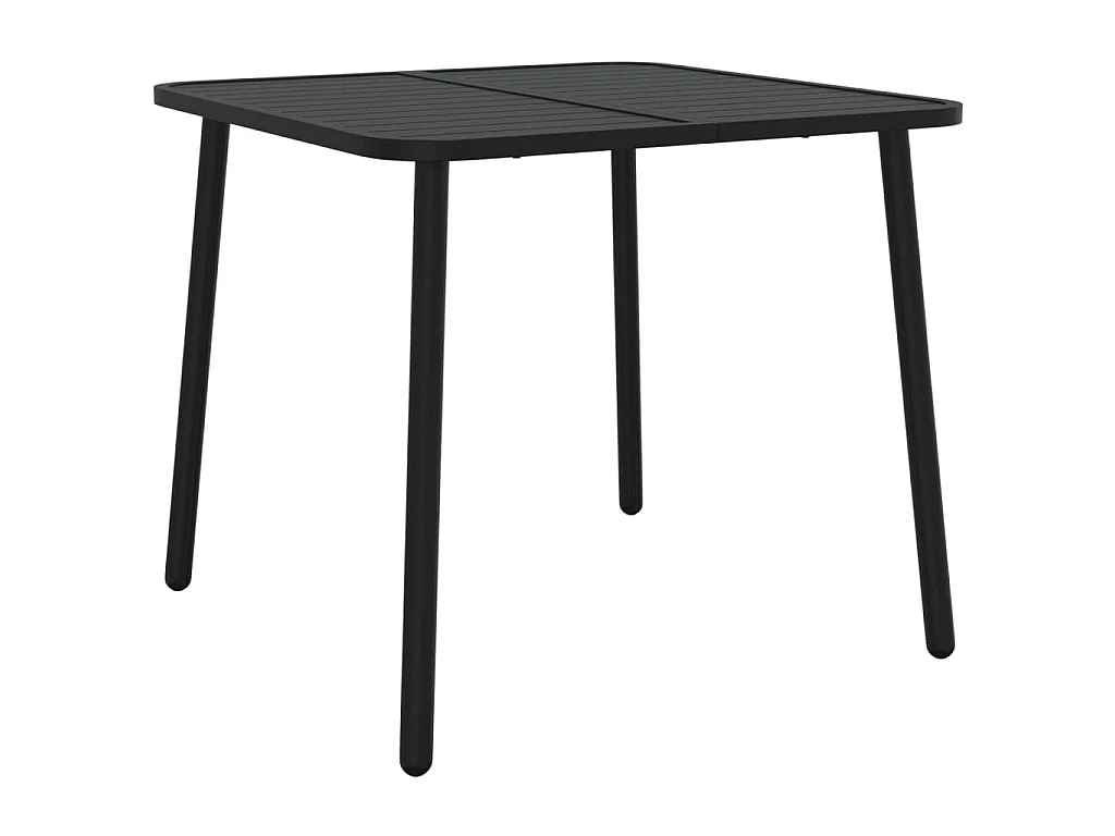 Tavolo da Giardino Antracite 80x80x71 cm Acciaio