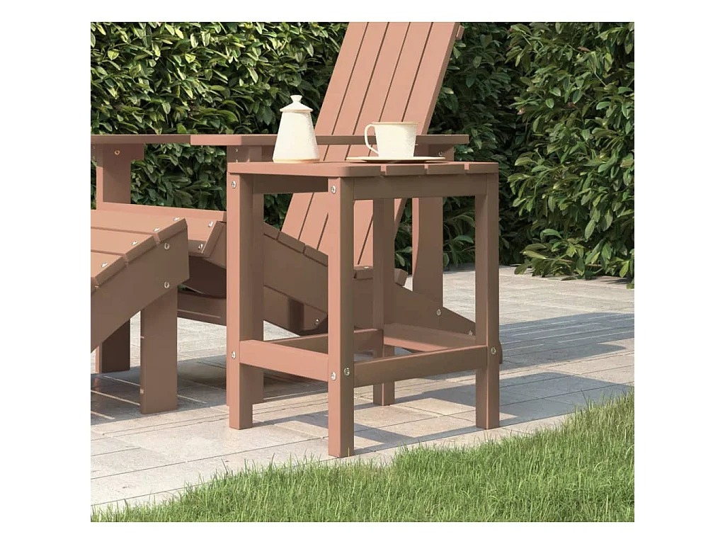 Tuintafel Adirondack 38x38x46 cm HDPE bruin
