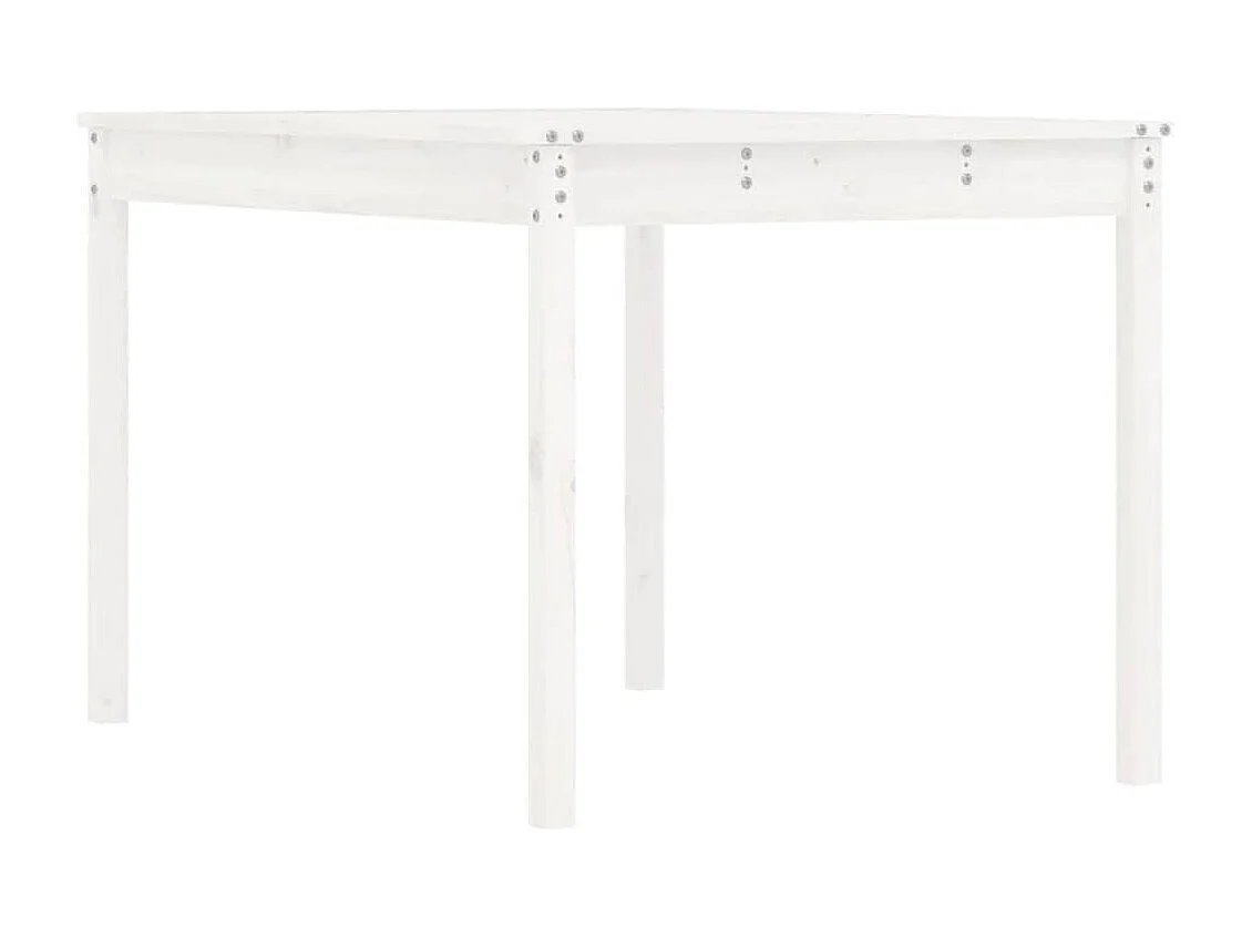 Tuintafel 121x82,5x76 cm massief grenenhout wit