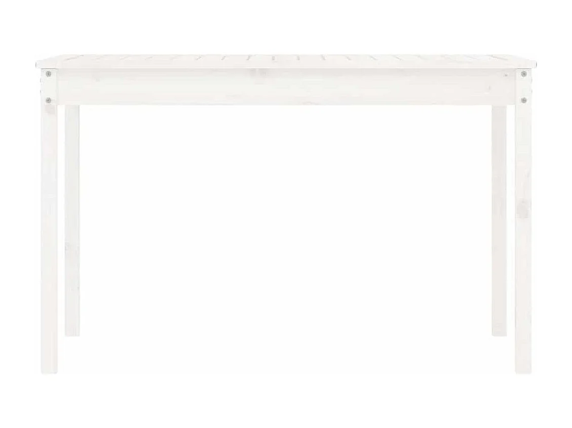 Tuintafel 121x82,5x76 cm massief grenenhout wit