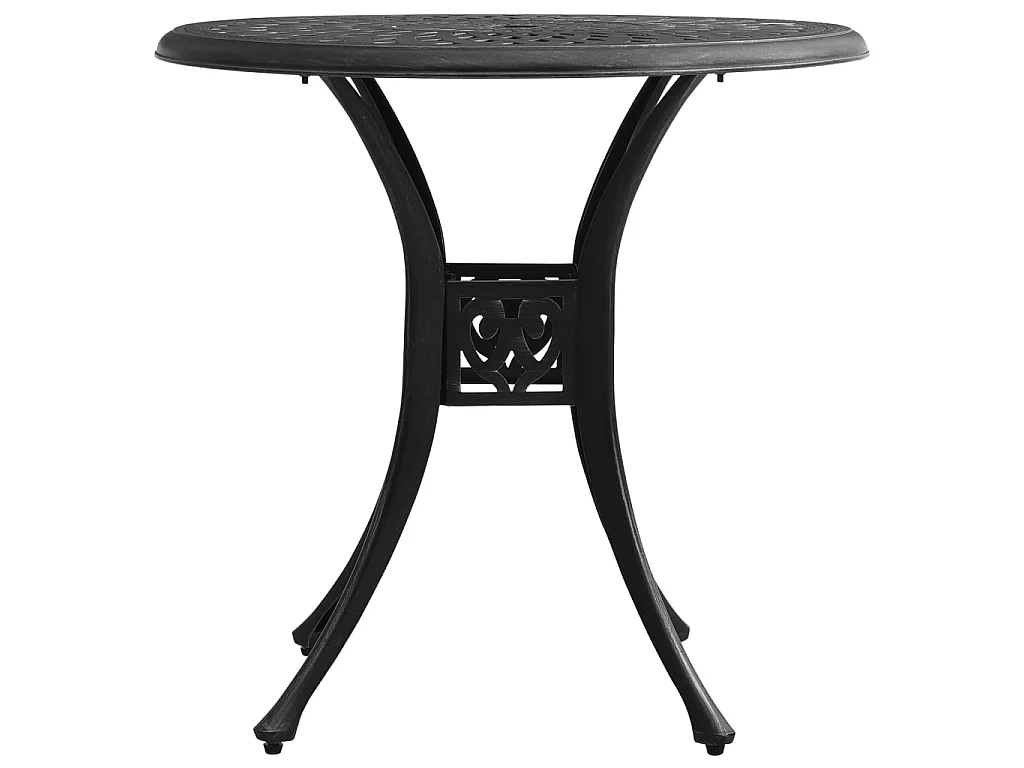 Table de jardin Noir 78x78x72 cm Aluminium coulé