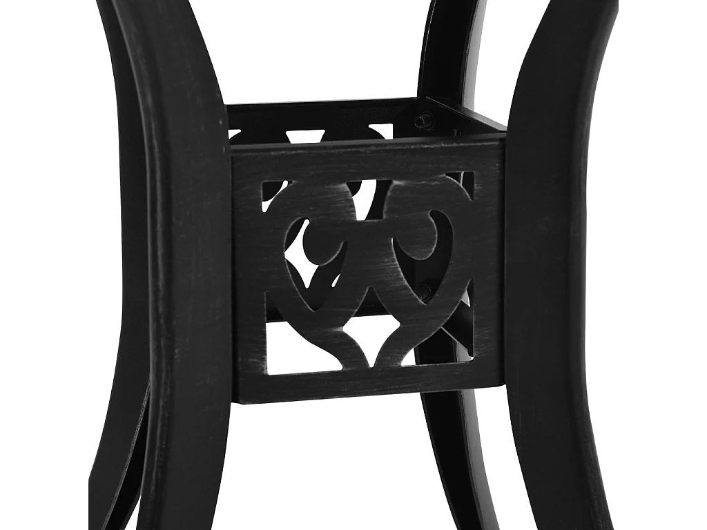 Table de jardin Noir 78x78x72 cm Aluminium coulé