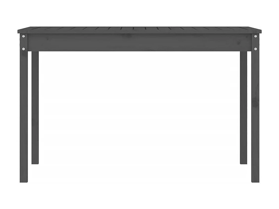 Tavolo da Giardino Grigio 121x82,5x76 cm Legno Massello di Pino