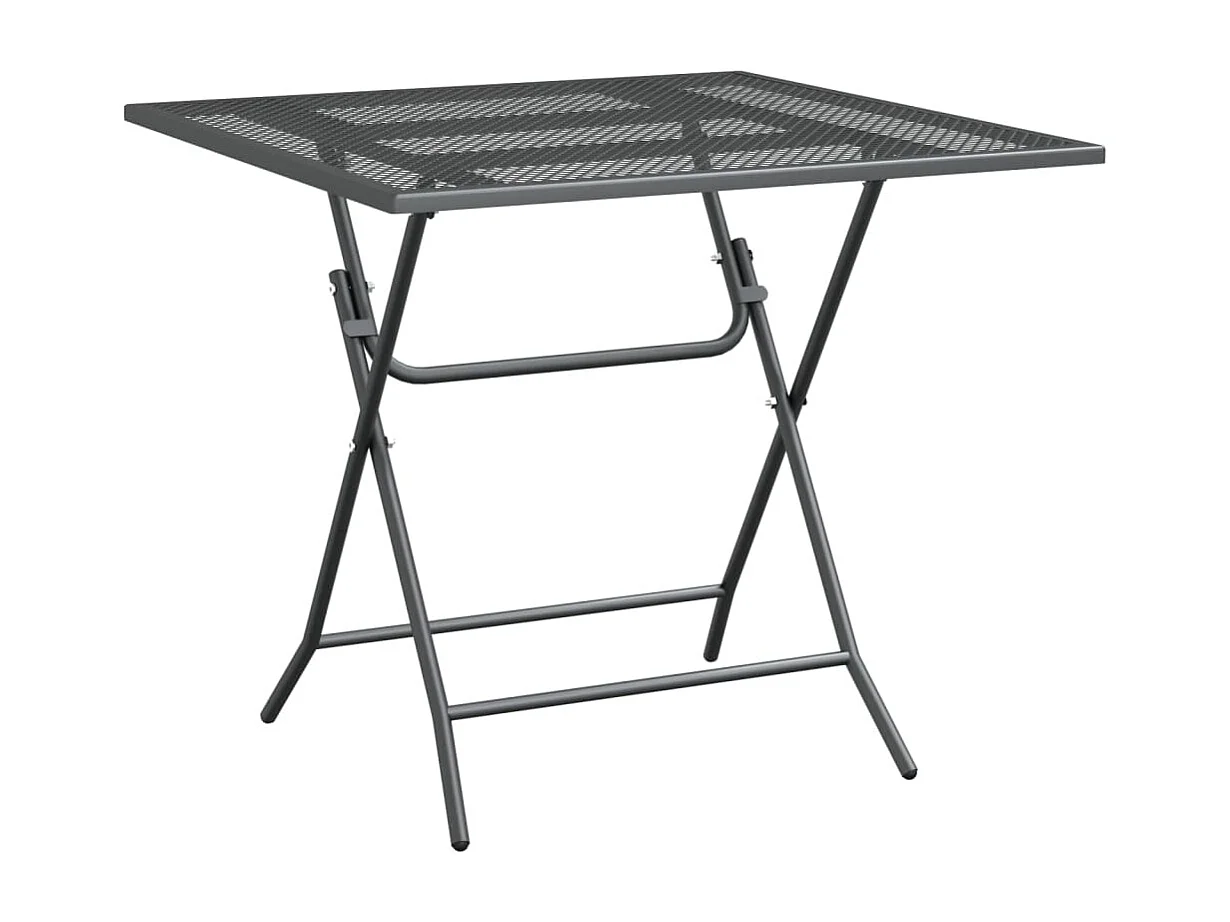 Mesa de jardim 80x80x72 cm malha metal expandido antracite