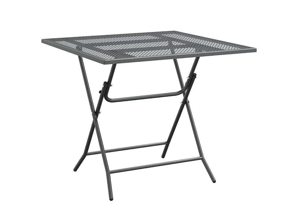 Table de jardin 80x80x72 cm Maille métallique Anthracite