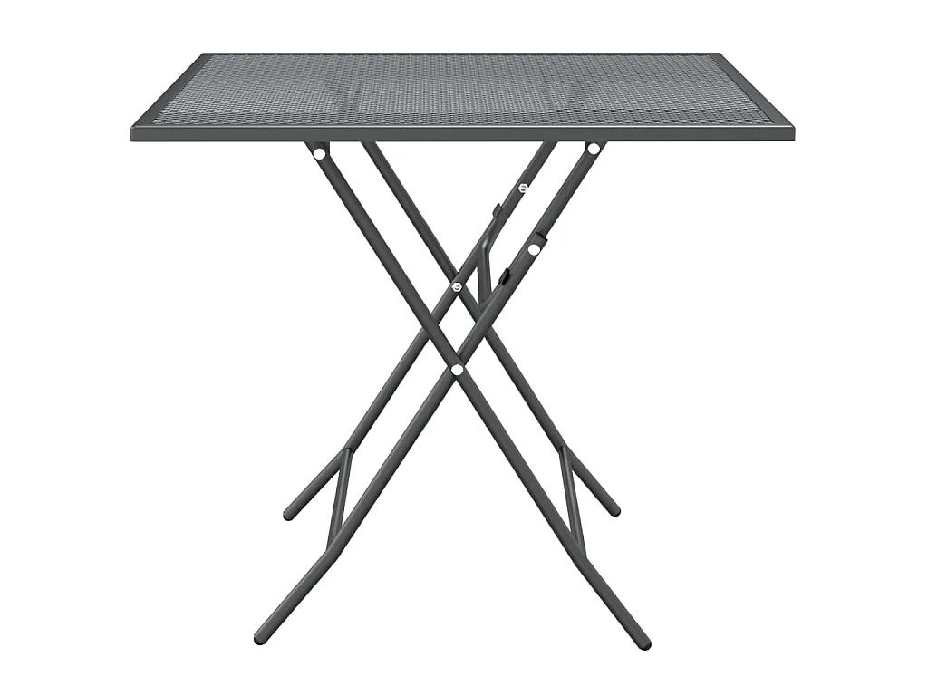 Table de jardin 80x80x72 cm Maille métallique Anthracite