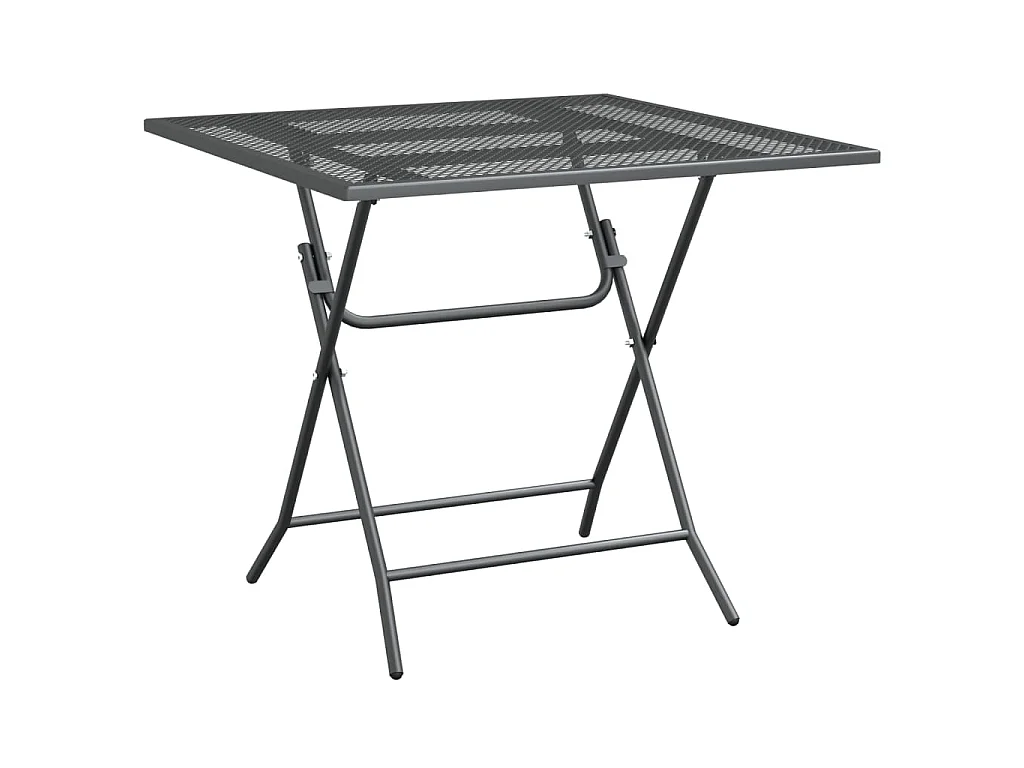 Table de jardin 80x80x72 cm Maille métallique Anthracite