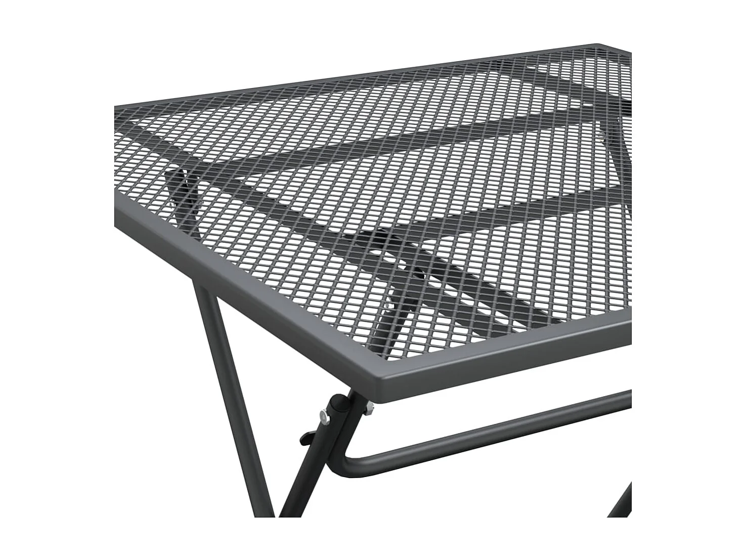 Table de jardin 80x80x72 cm Maille métallique Anthracite