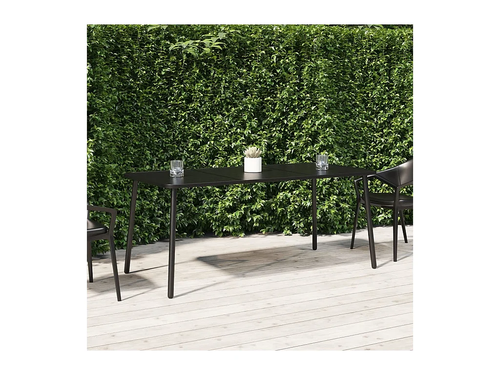 Tavolo da Giardino Antracite 165x80x71 cm Acciaio